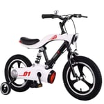 M-YN Kids Bike Boys Girls for 3-9 Years Old 12 14 16 Inch LED lighting Bicycle Cycle Training Wheels or Kickstand Child's Bicycle (Color : White, Size : 12inch)