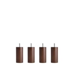 DUX - Dux SC sängben rund valnöt 12 cm 4-pack - Sängben - Träfärgad - Trä