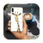 Mobile Phone Cases Bags for iPhone X XR XS 11 Pro Max 10 7 6 6s 8 Plus 4 4S 5 5S SE 5C Coque Watercolor Giraffe Friendship-image 2-For iphone XR