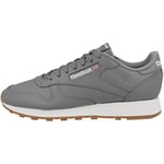 Reebok Unisex Classic Leather Sneaker, Pure Grey 5 Ftwr White Reebok Rubber Gum 03, 3.5 UK
