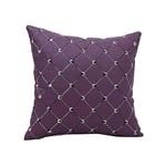 jieGorge Home Sofa Bed Decor Plaids Throw Pillow Case Square Cushion Cover PP, Pillow Case for Easter Day (Purple)