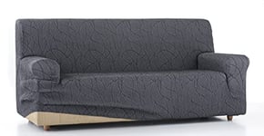 Zebra Textil Alexia - Housse de Canapé Elastique , Taille 3 Places (de 180 à 210 cm), Couleur Gris