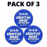 3 X DAX WAX BLUE SHORT AND NEAT LIGHT HAIR DRESS 99g + FREE TRACK DELIVERY