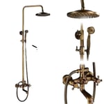 Duschblandare Set, Antik Mässing, Dubbla Knoppar H