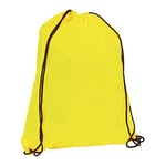 BigBuy Outdoor Backpack Bag with Strings 144394. S1405180, Unisex Adults, Fluorescent Yellow, Single