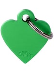 MyFamily ID Tag Basic collection Small Heart Green in Aluminum