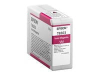 Epson T8503 - 80 ml - Magenta vif - originale - cartouche d'encre - pour SureColor P800, P800 Designer Edition, SC-P800