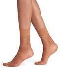 FALKE Women's Shelina 12 DEN W SO Ultra-Sheer Plain 1 Pair Socks, Brown (Noisette 5109), 5.5-8