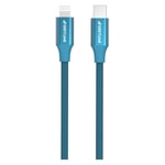 GreyLime 18W Flettet USB-C til Lightning Kabel 2 meter - Blå
