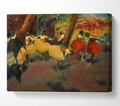 Degas Before The Performance Canvas Print Wall Art - Large 26 x 40 Inches