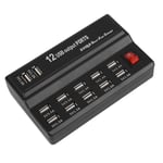 12 Ports USB Hub 5V 12A Power Adapter Charging Station Adapter Charger Home XD