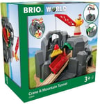 BRIO - Crane and Mountain Tunnel (33889) **GREAT GIFT, NEW & FREE POSTAGE**