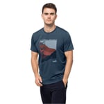 Jack Wolfskin Mens Crosstrail Graphic T T-Shirt - Thunder Blue - S