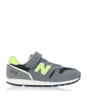 New Balance Boys Boy's 373 Bungee Lace with Top Strap Trainers in Grey - Size UK 5.5