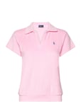 Shrunken Fit Terry Polo Shirt Tops T-shirts & Tops Polos Pink Polo Ralph Lauren