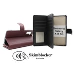Skimblocker XL Wallet Samsung Galaxy A15 5G Mörkröd