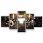 TOPRUN Modern Art print picture League Tom Clancy's Rainbow Six Siege Poster 5 pieces wall art decor Paintings on canvas for office Home decor 5 panel oil pictures print on canvas for living room
