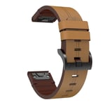 Garmin Tactix 7 Klockarmband i läder, 26mm - Brun
