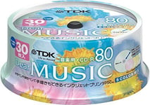 Ya08254 30 Tdk Japan Blank Music Cdr Discs 80Min 24X Cd-R Cd-Rde80Cpmx30Ps