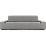ECOMMERC3 Housse de canapé 5 Places bi-élastique, Tissu Super élastique - Housse de canapé Gris Clair Respirante et réglable avec mousses de Fixation et élastiques