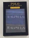 POLO RALPH LAUREN Stretch Cotton Classic Trunks Blue 3 Pack Size 2XL BNWT/BOX