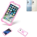 protective ring for Huawei P60 Silicone Case Softcase Bumper pink