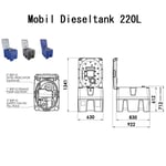 Mobil Dieseltank 220l Utan Lock 230v