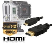 Extra Long 3 Metre Micro HDMI HD Video Cable for Gopro Hero3,Hero3+,Hero4 Black