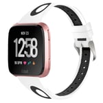 Fitbit Versa two-tone waterproof silicone watch band - White / Black