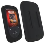NEW Black Silicone Skin for SanDisk Sansa Fuze Plus+ Case MP3 Fuse+ Cover Holder