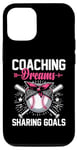 iPhone 14 Coaching Dreams Sharing Goals Baseball Player Coach Case