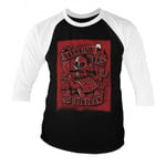 Hybris La Tortuga - Hola Death Baseball 3/4 Sleeve Tee (S,WhiteBlack)