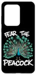 Coque pour Galaxy S20 Ultra T-shirt humoristique Fear The Peacock pour gardien de zoo et ornithologue