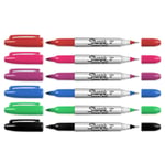 Sharpie Twin Tip Permanent Marker - Bullet And Fine Point - Assorted Pack Of 6
