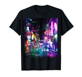 Cyberpunk City Sci Fi Night Tokyo Japan Urban Noir Dystopia T-Shirt