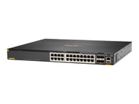 Hpe Aruba 6300M - Switch - L3 - Administrerad - 24 X 1/2.5/5/10Gbase-T + 4 X 1 Gb/10 Gb/25 Gb/50 Gb Sfp56 (Upplänk/Stapling) - Framsidan Och Sida Till Baksidan - Rackmonterbar - Poe+ (1440 W)
