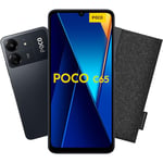 Smartphone Poco POCO C65 6,7' Octa Core 6 GB RAM 128 GB + Etui Inclus, Triple caméra 50MP avec IA, Noir