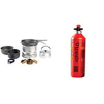 Trangia 25 Hardanodised Cookset With Kettle & Spirit Burner & Fuel Bottle with Safety Valve, 1 L (Bottle is empty inside)