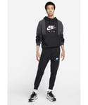 Nike Air Mens Contrast Tracksuit - Black Cotton - Size X-Large