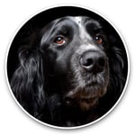 Awesome Vinyl Stickers (Set of 2) 7.5cm - Black Spaniel Dog Cocker Springer Fun Decals for Laptops,Tablets,Luggage,Scrap Booking,Fridges,Cool Gift #44334