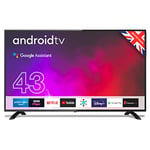 Cello Y22ZG0234 Google 43 inch Smart Android TV with Freeview Play, Google Assistant, Google Chromecast, Disney+, Netflix, Prime Video, Apple TV+, BBC iPlayer Full HD 1080p Made in the UK