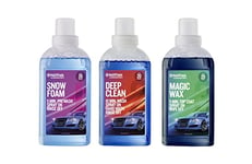 Nilfisk 3-Step Car Cleaning Pressure Washer Detergent Kit — Snowfoam, Deep Clean & Magic Wax for Auto Use (500ml x3)