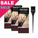 Syoss 9-5 Frozen Pearl Blonde Permanent Hair Coloration Professional 3 pcs