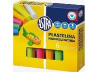 Astra Plasticine 6 färger fluorescerande