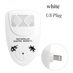 Ultrasonic Pest Reject Anti Mosquito Electronic Mice Repeller White Us Plug