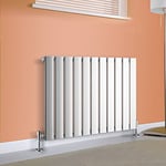 NRG 600x748mm Horizontal Flat Panel Designer Bathroom Central Heating Rad Radiator Chrome Single