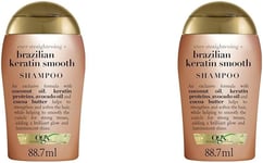 OGX Ever Straightening + Brazilian Keratin Smooth Shampoo 88.7 Ml (Pack of 2)