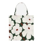 Marimekko - Pieni Unikko shoppingväska 44x43 cm mörkgrön/vit/rosa