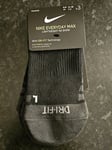 Nike Everyday Max Lightweight No Show Socks 3 Pairs UK 2 - 5 EUR 34 - 38 Black