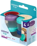 8 x Sistema Dressing Pots To Go 35ml Snack & Dip Food Containers Tubs with Lids